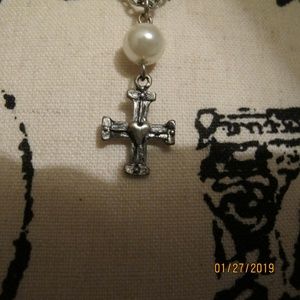 one of a kind small cross necklace